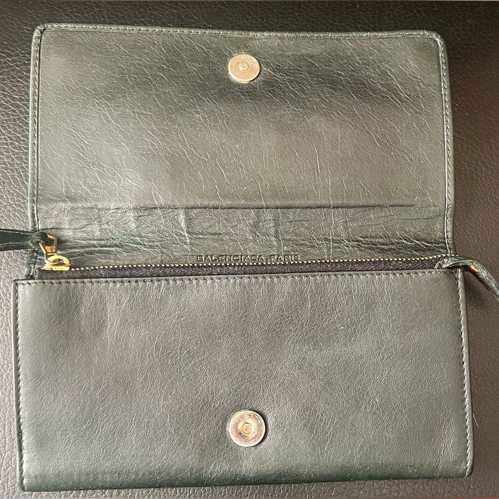 Balenciaga Dark Green Long Wallet - Picture 3 of 9